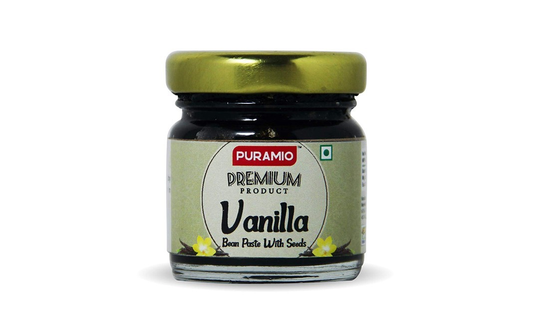 Puramio Vanilla Bean Paste With Seeds   Plastic Jar  25 grams